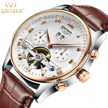 KINYUED J012 Men Automatic Mechanical Casual Watches Fashion Leather Watches